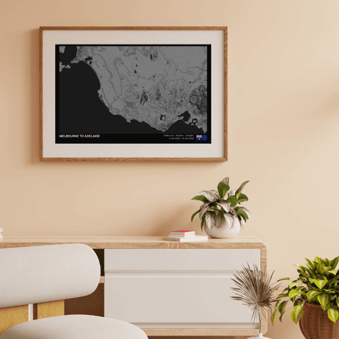 Melbourne to Adelaide - dark theme