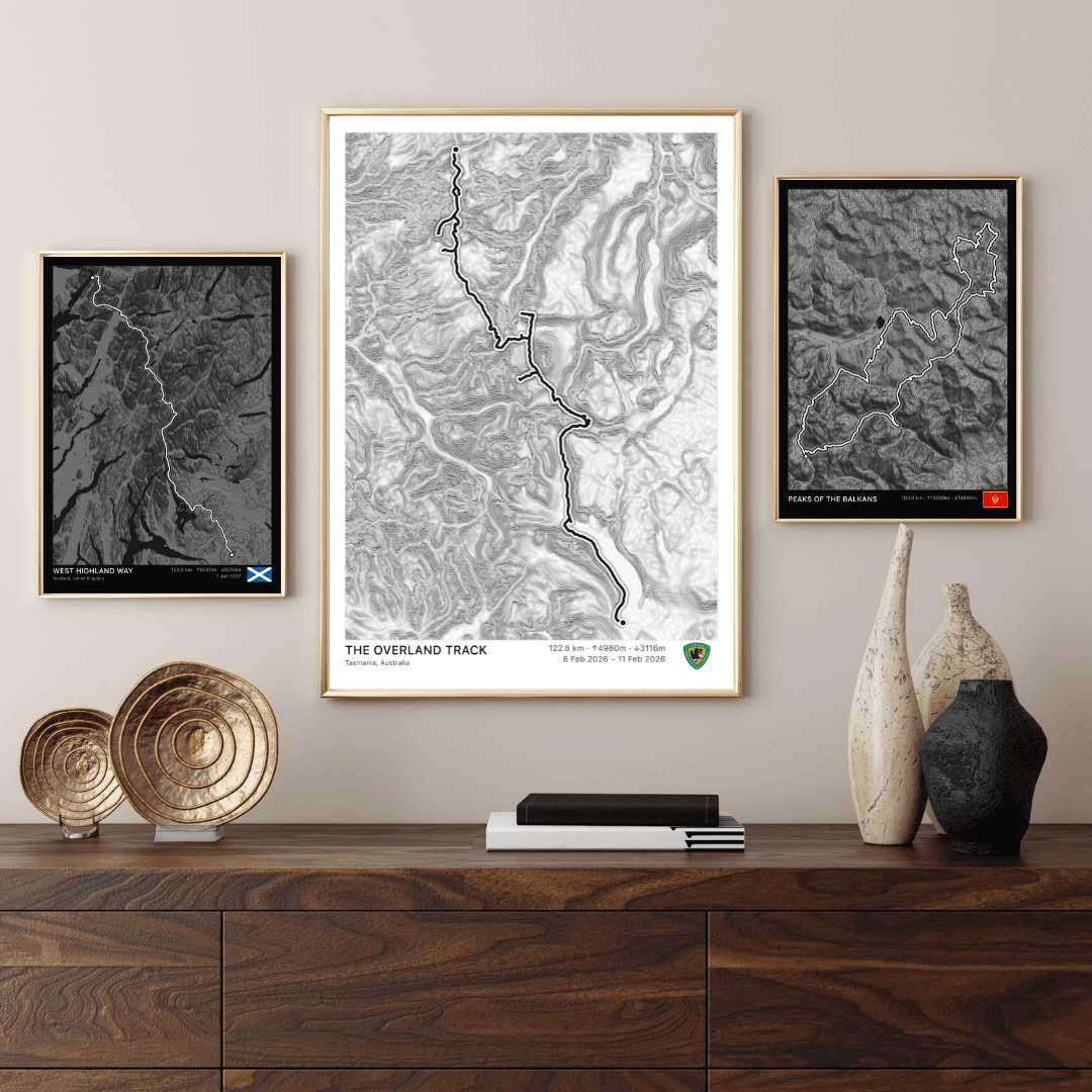 Gallery wall with multiple maps